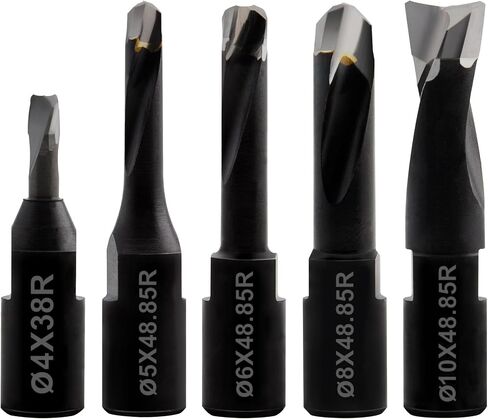Solid Carbide Bit for Domino Jointing Machines Cutter Set Includes 5 Solid Carbide Bits with Diameters of 4mm,5mm,6mm,8mm and 10mm, 5Pcs in Saudi Arabia