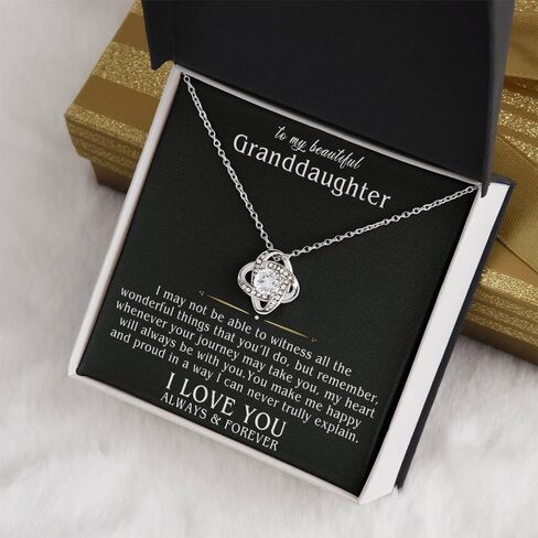 Granddaughter Necklace Gifts From Grandma Grandmother or Grandpa Grandfather To My Granddaughter Graduation Birthday Christmas Pendant Jewelry with Message Card and Gift Box in Saudi Arabia