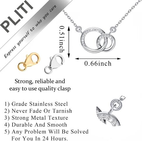 PLITI Junior Bridesmaid Gift Wedding Party Gift In My Junior Bridesmaid Er Double Interlocking Circle Necklace From Bride in Saudi Arabia