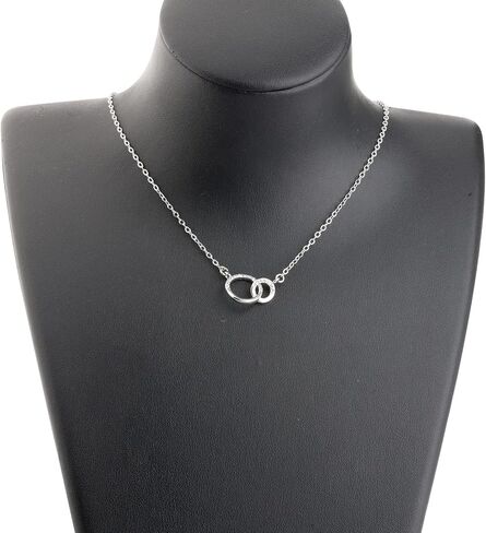 PLITI Junior Bridesmaid Gift Wedding Party Gift In My Junior Bridesmaid Er Double Interlocking Circle Necklace From Bride in Saudi Arabia