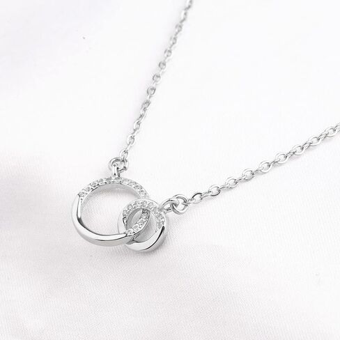 PLITI Junior Bridesmaid Gift Wedding Party Gift In My Junior Bridesmaid Er Double Interlocking Circle Necklace From Bride in Saudi Arabia