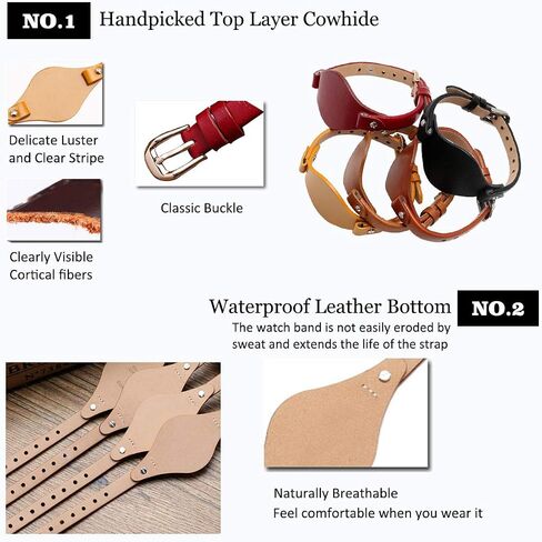 KAMIU Women's 8mm Watch Band Genuine Calf Leather Replacement Fossil Straps Watch Strap for ES3148 ES4119 ES4176 ES3262 ES3077 in Saudi Arabia