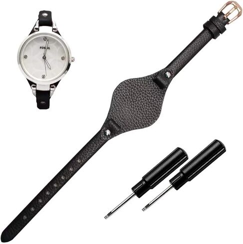 KAMIU Women's 8mm Watch Band Genuine Calf Leather Replacement Fossil Straps Watch Strap for ES3148 ES4119 ES4176 ES3262 ES3077 in Saudi Arabia