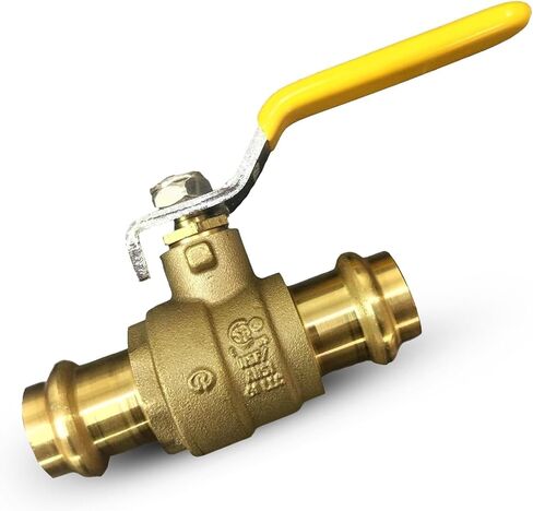 صمام كروي نحاسي 1/2 بوصة - صمام كرة ضغط مع EPDM - صمام كرة ضغط ممتاز مع وصلات 1/2 بوصة - عبوة من 10 قطع in Kuwait