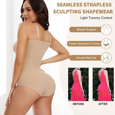 JOYSHAPER Strapless Shapewear for Women Tummy Control Bodysuit Seamless Sculpting Thong Body Shaper in Saudi Arabia