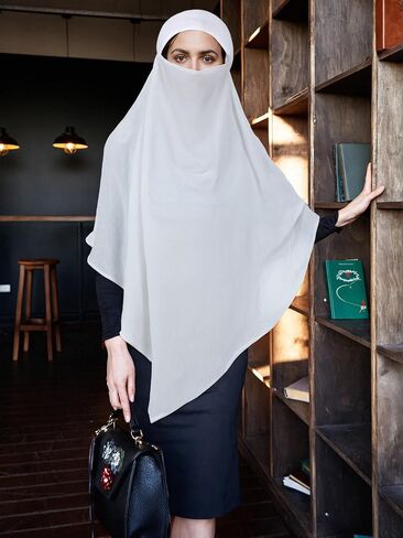 Geyoga Women's Muslim Prayer Hijab 2 Layers Islamic Hijab Cover Soft Lightweight Breathable Hijab Long Scarf in Saudi Arabia