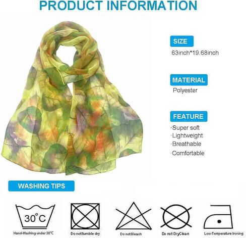 وشاح للنساء أزياء خفيفة الوزن الأزهار المطبوعة الأوشحة الرقبة وشاح in Kuwait