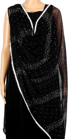 Chandrakala Dupatta for Women, Shawl Scarf Wrap Chunni (D289-P) in Saudi Arabia