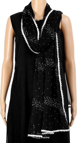 Chandrakala Dupatta for Women, Shawl Scarf Wrap Chunni (D289-P) in Saudi Arabia