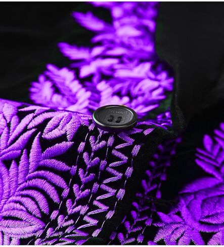 Men's Floral Embroidered Slim Fit One Button Suit Jacket Blazer Peak Lapel for Party Wedding Banquet Prom in Saudi Arabia