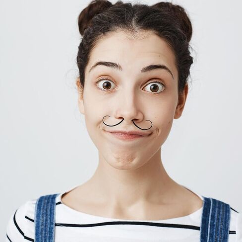 14G/16G Mustache Septum Ring, 316 Surgical Stainless Steel Septum Ring Piercing Jewelry for Women Men Halloween Christmas, Mustache Nose Piercings Black Gold Rainbow in Saudi Arabia