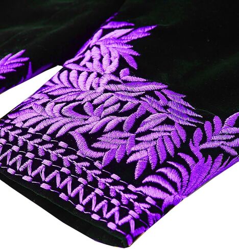 Men's Floral Embroidered Slim Fit One Button Suit Jacket Blazer Peak Lapel for Party Wedding Banquet Prom in Saudi Arabia