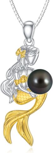 Gifts for Women-Tahitian Black Pearl Necklace-Birthday Anniversary Wedding Gifts for Her Wife Mom Tahitian Black Pearl Jewelry in Saudi Arabia