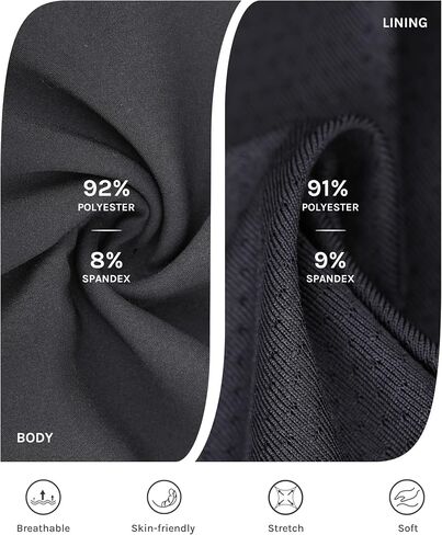 2 in 1 Running Shorts for Women Lightweight Tennis Shorts Breathable Athletic Workout Shorts with Phone Pockets in Saudi Arabia