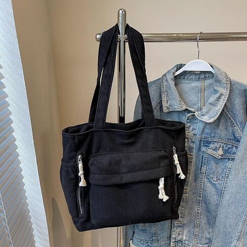 أكياس myhozee corduroy crossbody للنساء ترهل كيس الأشرار كيس الكتف الكبير الكبير. in Kuwait