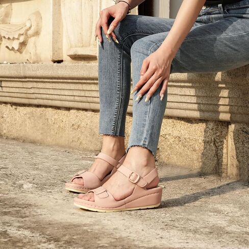 Women Arch Support Wedge Sandals Comfortable Waking Sandals in Saudi Arabia
