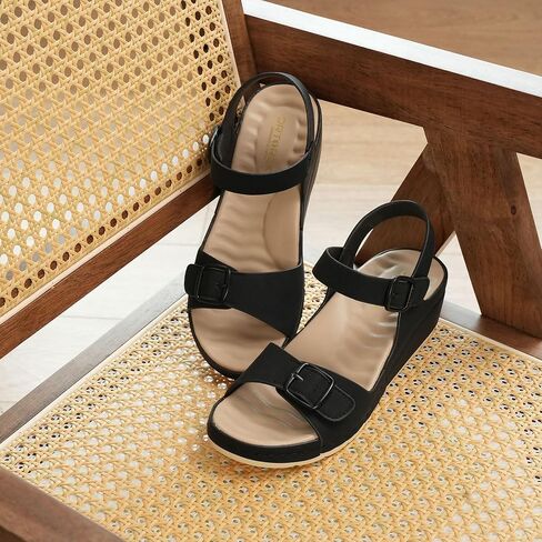 نساء دعم القوس الصنادل الإسفين المريحة in Kuwait