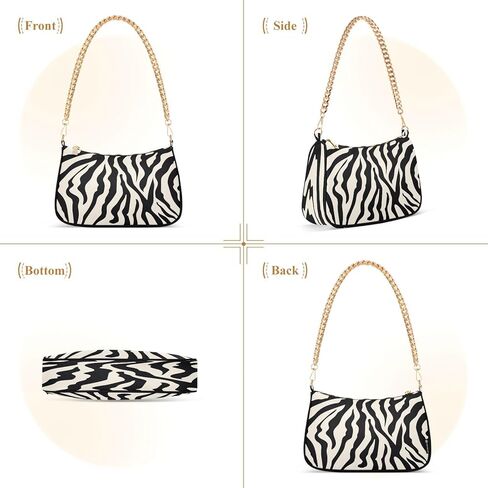 Shoulder Bags for Women Animal Zebra Leopard Cheetah Tiger Print Hobo Tote Handbag Small Clutch Purse with Zipper Closure in Kuwait