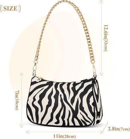Shoulder Bags for Women Animal Zebra Leopard Cheetah Tiger Print Hobo Tote Handbag Small Clutch Purse with Zipper Closure in Kuwait
