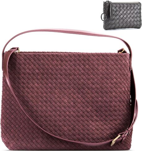 Suede Hobo Bag for Women Woven Bag Shoulder Bag Casual Tote Bag in Saudi Arabia