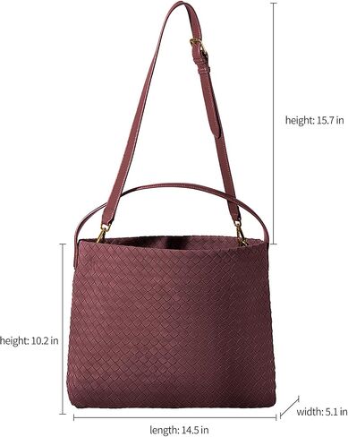 Suede Hobo Bag for Women Woven Bag Shoulder Bag Casual Tote Bag in Saudi Arabia