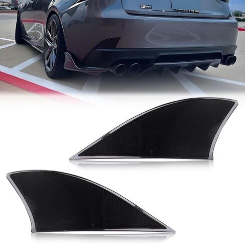 Rear Bumper Reflector Compatible with Le-xus is IS250 IS300 IS350 IS200t is-F 2014-2020, [DOT] [IP67 Waterproof] Rear Bumper Reflector Cover [No Bulbs], 2 PCS, Smoked Lens in Saudi Arabia