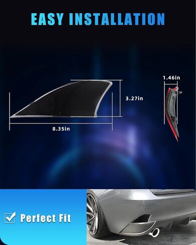 Rear Bumper Reflector Compatible with Le-xus is IS250 IS300 IS350 IS200t is-F 2014-2020, [DOT] [IP67 Waterproof] Rear Bumper Reflector Cover [No Bulbs], 2 PCS, Smoked Lens in Saudi Arabia