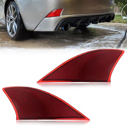 Rear Bumper Reflector Compatible with Le-xus is IS250 IS300 IS350 IS200t is-F 2014-2020, [DOT] [IP67 Waterproof] Rear Bumper Reflector Cover [No Bulbs], 2 PCS, Smoked Lens in Saudi Arabia