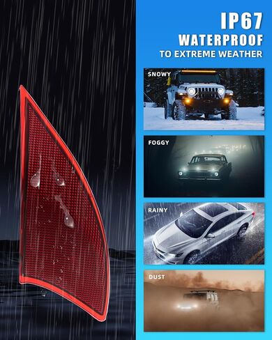 Rear Bumper Reflector Compatible with Le-xus is IS250 IS300 IS350 IS200t is-F 2014-2020, [DOT] [IP67 Waterproof] Rear Bumper Reflector Cover [No Bulbs], 2 PCS, Smoked Lens in Saudi Arabia