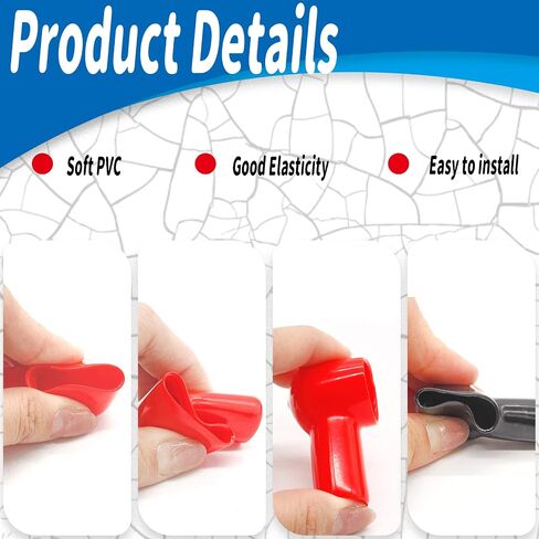 20 PCS Battery Terminal Boots Coverings Hosulating Covers ، Conbort Cable Cable Caps أدوات استبدال للسيارات البحرية التجارية in Kuwait