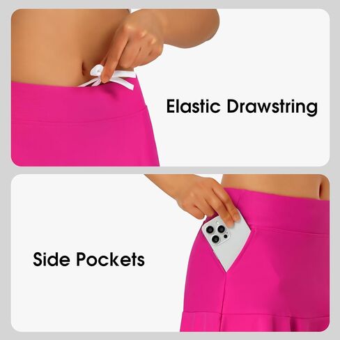 Turnhier Womens Swim Skirt High Waisted Ruffle Tummy Control Tankini Swimsuit Bathing Suit Bottoms with Pockets in Saudi Arabia