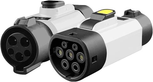 EV Type 1 to Type 2 Adapter Electric Vehicle Charging Adapter White SAE j1772 to IEC62196 EV Charging Adapter in Saudi Arabia