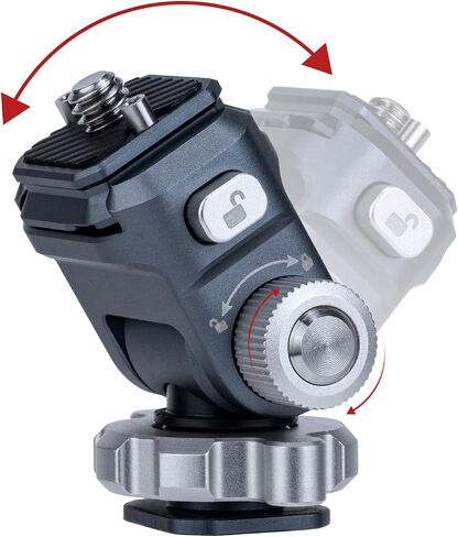 F22 Field Monitor Mount Holder, 360-Degree Swivel and 180-Degree Tilt Adjustable with 1/4" Screw for 5" and 7" Monitor-2543 in Saudi Arabia