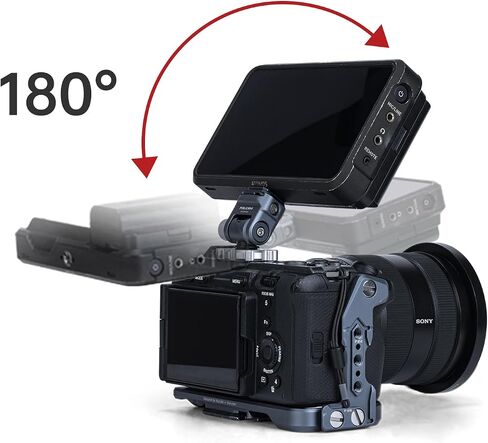 F22 Field Monitor Mount Holder, 360-Degree Swivel and 180-Degree Tilt Adjustable with 1/4" Screw for 5" and 7" Monitor-2543 in Saudi Arabia