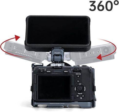 F22 Field Monitor Mount Holder, 360-Degree Swivel and 180-Degree Tilt Adjustable with 1/4" Screw for 5" and 7" Monitor-2543 in Saudi Arabia