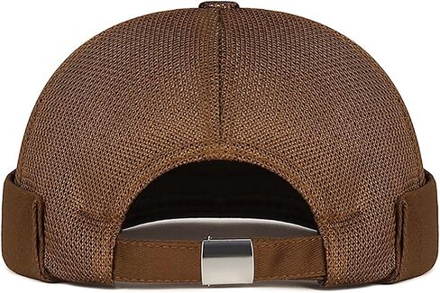 Mens Mesh Brimless Cap with No Brim, Summer Skullcap Docker Beanie Hat in Kuwait