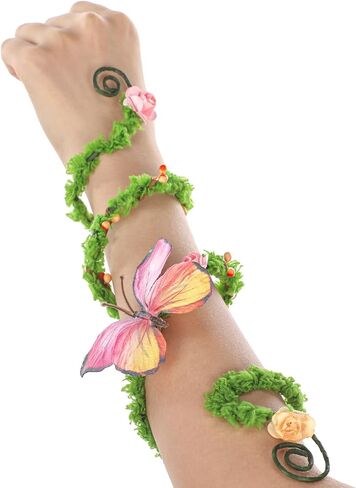 Renaissance Fairy Mushroom Arm Wrap - 1 PC Woodland Arm Wrap Poison Ivy Accessories Elf Costume Elven Bracelet Fantasy Forest Mother Nature Costume Christmas 2024 Halloween Accessories for Adult Women in Saudi Arabia