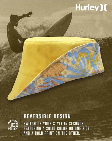 Hurley Women's Bucket Hat - 100 ٪ من القماش القطني القابل للتعبئة ، قابلة للوزن الخفيف ، وذات عكسها عكسها للنزهات وارتداء غير رسمي in Kuwait