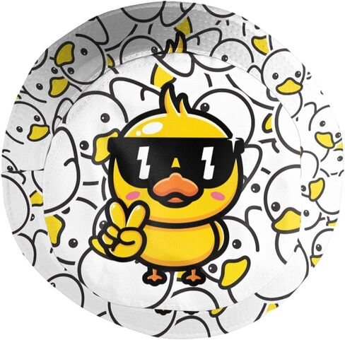 Cartoon Duck Bucket Hat for Men Women Funny Duck Fisherman Hat Summer Packable Outdoor Travel Beach Sun Caps in Saudi Arabia