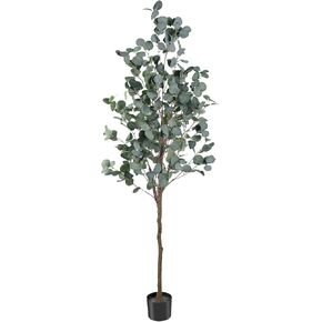 Artificial Eucalyptus Tree, 6FT Tall Faux Eucalyptus Tree, Artificial Plants with Realistic Trunk and Lifelike Leaves for Home Office Decor 6FT Fake Eucalyptus Tree for Home House Office Décor.
