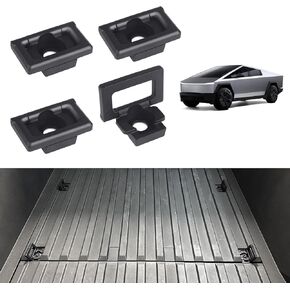 4pcs D-Rings Tie أسفل متوافق مع 2023 2024 2025 Tesla Cybertruck ، وملحقات الشحن المستخدمة في مراسك سرير الإنترنت ، والأسود