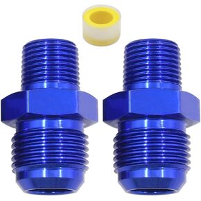 2Pcs 10AN Male Flare to 1/2" NPT Pipe Fitting Adapter Universal Straight Union Connector CNC Aluminum Straight (10AN to 1/2NPT)