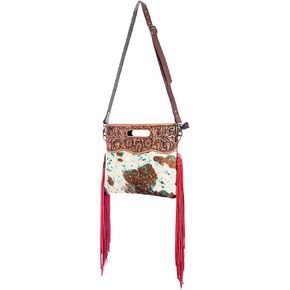 American Darling Clutch Hand Tooled Hair on Genuine Leather Western Women Bag Handbag Purse | Leather Clutch Bag | Clutch Purses for Women | Cute Clutch Bag | Clutch Purse