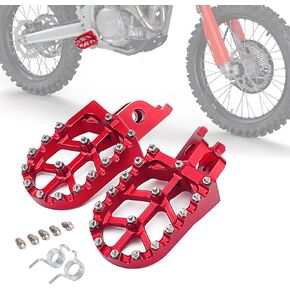 Dirt Bike Foot Pegs Motorcycle Footpegs Wider Foot Rest CNC for CRF250L/CRF250L RALLY 12-21 CRF300L/CRF300L RALLY 21-24 Transalp XL750 Red