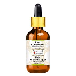 Pure Kumquat Oil (Fortunella japonic) with Glass Dropper Cold Pressed 10ml (0.33 oz)