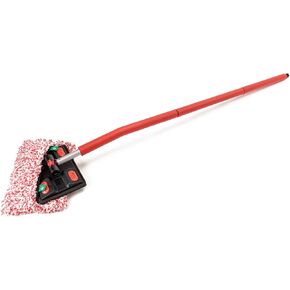 ميت على عصا برو+ | فرشاة غسيل السيارات القابلة للتمديد ، Mop ، Mitt ، Sponge | الأحمر مع غطاء الألياف الدقيقة التنين الكورية