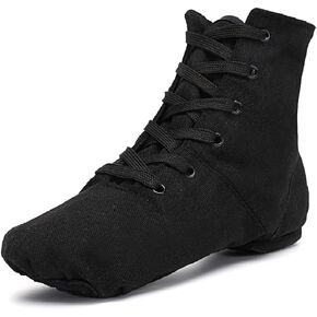 Smithmelody Canvas Jazz Dancing Sneakers Ballet Dance Boots for Girls Boys
