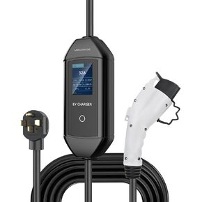 Megawise Portable EV شاحن للسيارات الكهربائية-32A ، 100-240V ، NEMA 14-50 ، الشحن الداخلي/الخارجي