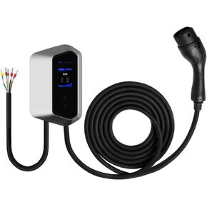 المستوى 2 ev شاحن 48A ، شاحن السيارات الكهربائي Evse Sae J1772 ، NEMA 14-50 Pluge ، 25ft Cable ، Start Charge Timer ، WiFi تمكين