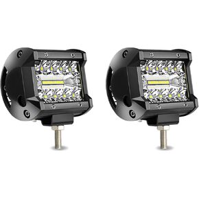 شريط إضاءة LED KEENAXIS 50 بوصة 288 وات 22 بوصة 120 وات قضبان إضاءة كومبو سبوت منحنية 4 قطع 4 بوصة 60 وات مصابيح مكعبات LED للشاحنات جيب ATV UTV قارب مع 3 أسلاك توصيل